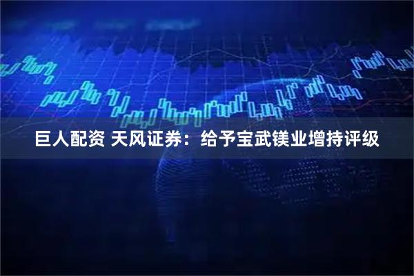 巨人配资 天风证券：给予宝武镁业增持评级