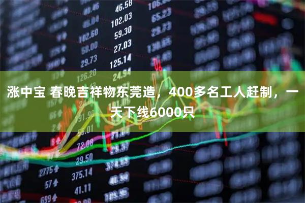 涨中宝 春晚吉祥物东莞造，400多名工人赶制，一天下线6000只